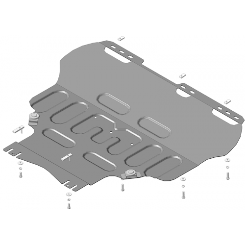 Защита Картера двигателя, КПП MOTODOR для Ford C-Max 2007-2015, Сталь 2 мм - Арт. 70747