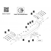 Фаркоп Baltex для Mitsubishi Pajero Sport 2021- Арт. 149330